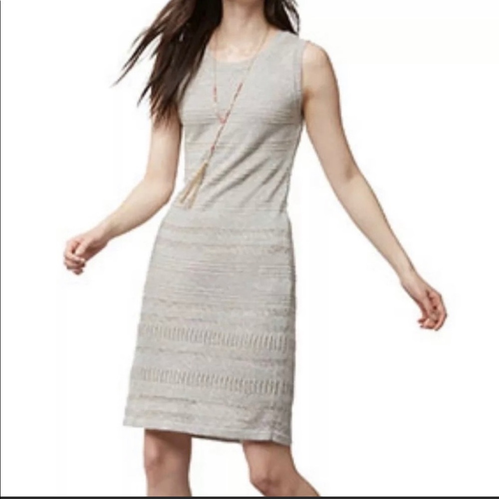 Tommy Bahama Tan Cedar Pointelle Sleeveless Dress